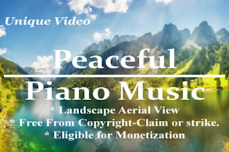 create a youtube channel with 50 relaxing meditation rain lullaby music videos