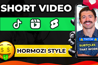 create alex hormozi style instagram reels, tiktok with interactive subtitles