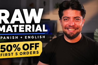 record raw spokesperson videos as a spanish male actor