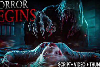 create scary horror stories with a dark mr nightmare vibe