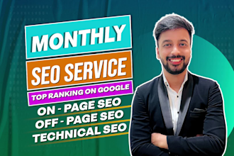 complete monthly SEO service package for google top ranking