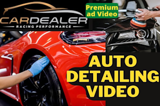 do auto detailing video or car wash, body repair shop videos