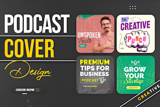 design professional podcast cover art