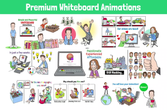 make a custom whiteboard animation doodle explainer video
