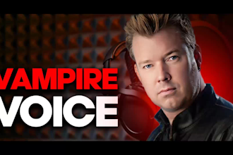 record a vampire dracula or scary monster voice over for halloween