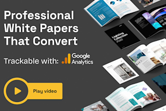 design professional white paper that converts trackable in google analytics