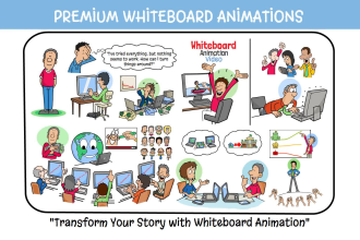 make a custom whiteboard animation doodle explainer video