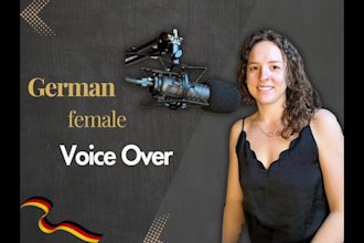 record a natural warm german female voice over
