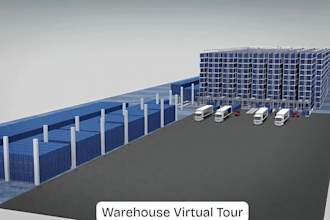 do 3d industrial animation factory logistics video automated robotic warehouse