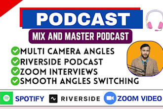 do multicam podcast video editing and riverside podcast editing