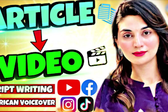 convert your article to video using invideo