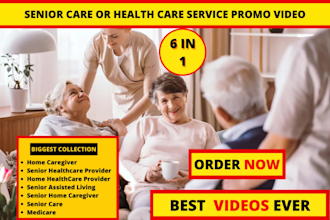 do senior home caregiver or health care service promo video