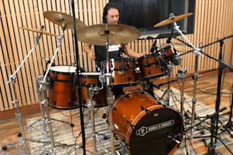 expertly record acoustic drums with great groove on any of my 11 drumsets