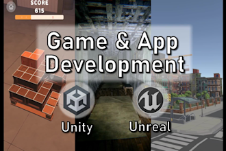 develop a game in unity or unreal engine for any platform