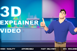 create a 3d explainer video or 3d animation sales video