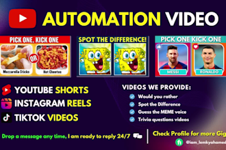 create trivia questions, mcqs videos, and shorts for youtube automation channel