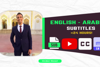 translate and add english and arabic subtitles for your videos fast