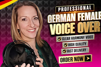 record a female german voice over