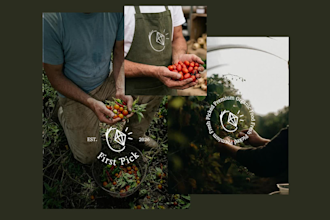 create hand drawn logo for organic food brand