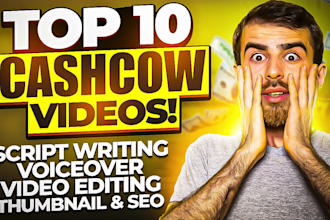 make top 10 cash cow youtube videos with natural human voiceover