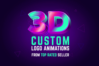 create 3d custom intro logo animation