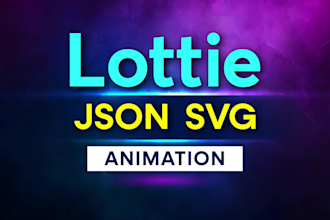 create lottie json svg animation for website app