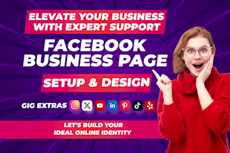 create and setup facebook business page, social media page setup, account set up