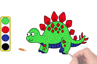 make coloring page video for youtube channel