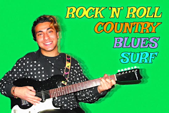 record rock n roll, country, blues and surf guitar