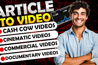 convert article, text, blog post to video with voiceover