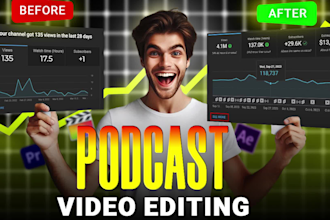 do podcast video editing, zoom meeting video with intro snippets