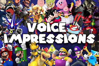 do voice impressions of any character for fan games or videos