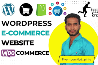 build wordpress ecommerce website using woocommerce, online store