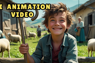 do any type of ai art video animation stories