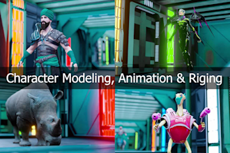 create 3d characters models for you