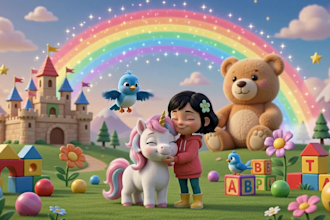 create ai animated stories and 3d cartoon videos for kids