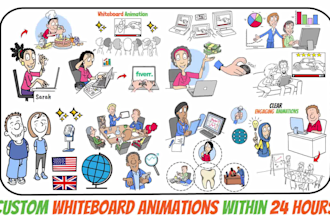 create a custom whiteboard animation explainer doodle video