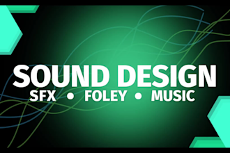 create sound design, foley and music for your videos