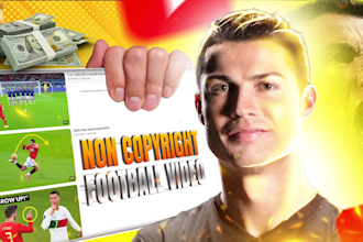 edit monetizable football and soccer videos for your youtube channel