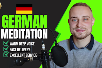 record a male meditation in a warm, deep voice