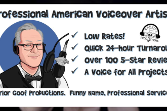 provide a deep announcer style voice