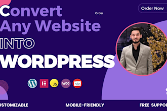clone convert psd, figma, wix, squarespace, weebly, webflow to wordpress website