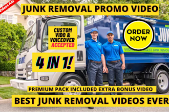 customize junk removal or junk hauling promo short video ads