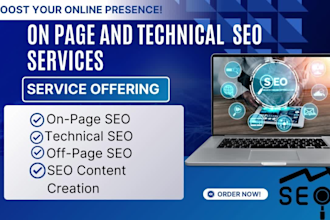 do on page SEO and fix technical issues for higher rankings