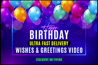 create fun birthday animation videos or invitation perfect gift for loved ones
