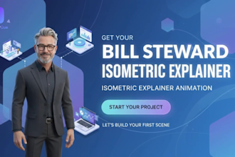 create a custom isometric animated explainer with ai