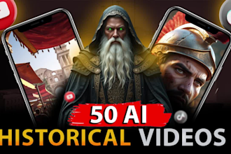 create epic ai history videos for youtube and tiktok