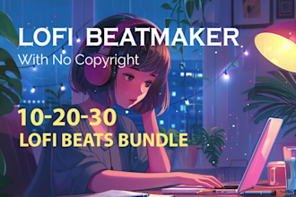 create lofi loop animation music video with no copyrights