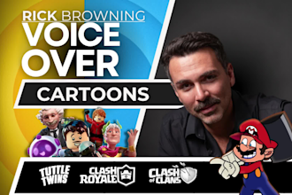 be the male voice actor for your cartoon characters