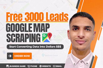 scrape google map for b2b lead generation , build marketing list , scrap email